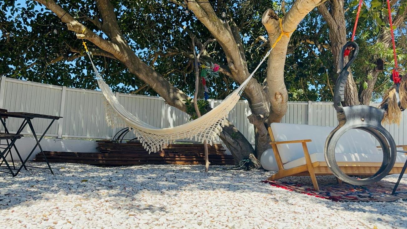 Tuin met hangmat en schommel, Monte S&atilde;o Pedro